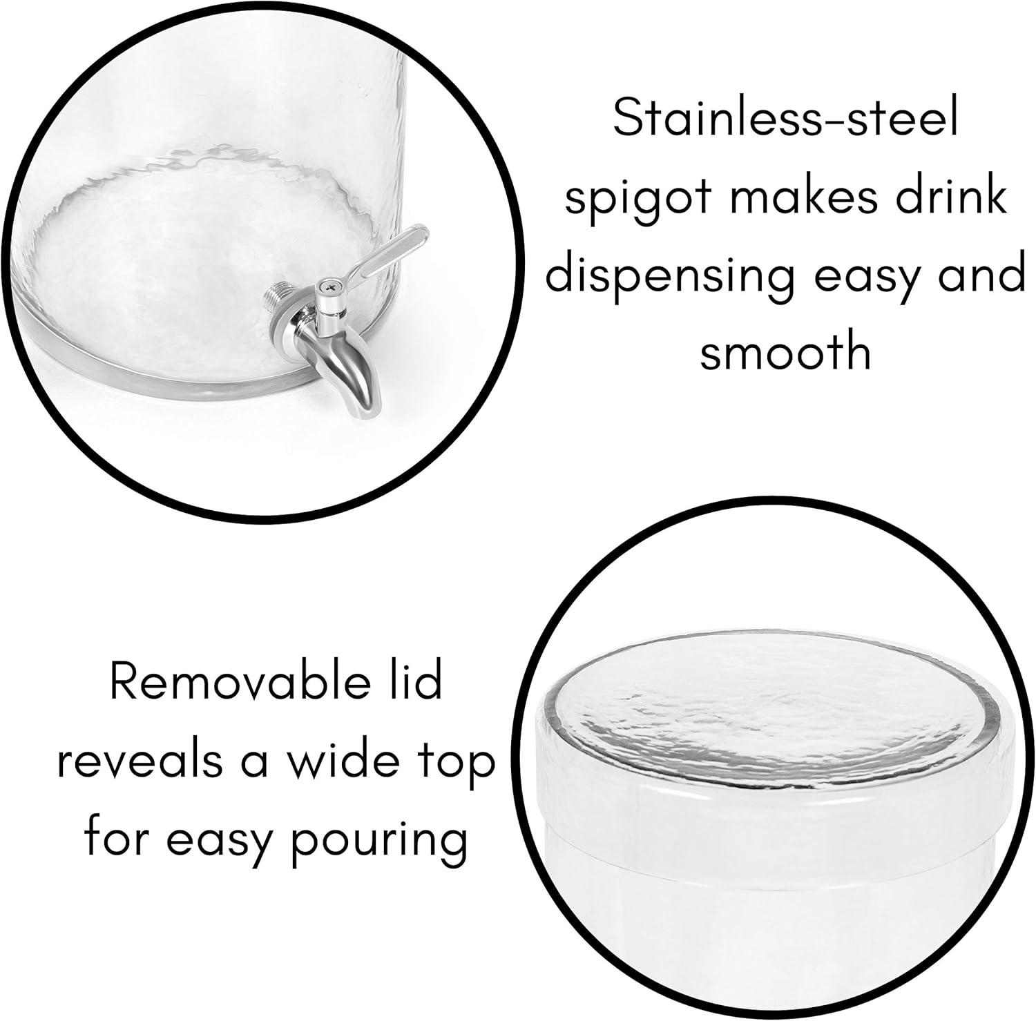 BirdRock Home 2 Gallon Stacking Beverage Dispenser with Stand and Lid - Stainless Steel