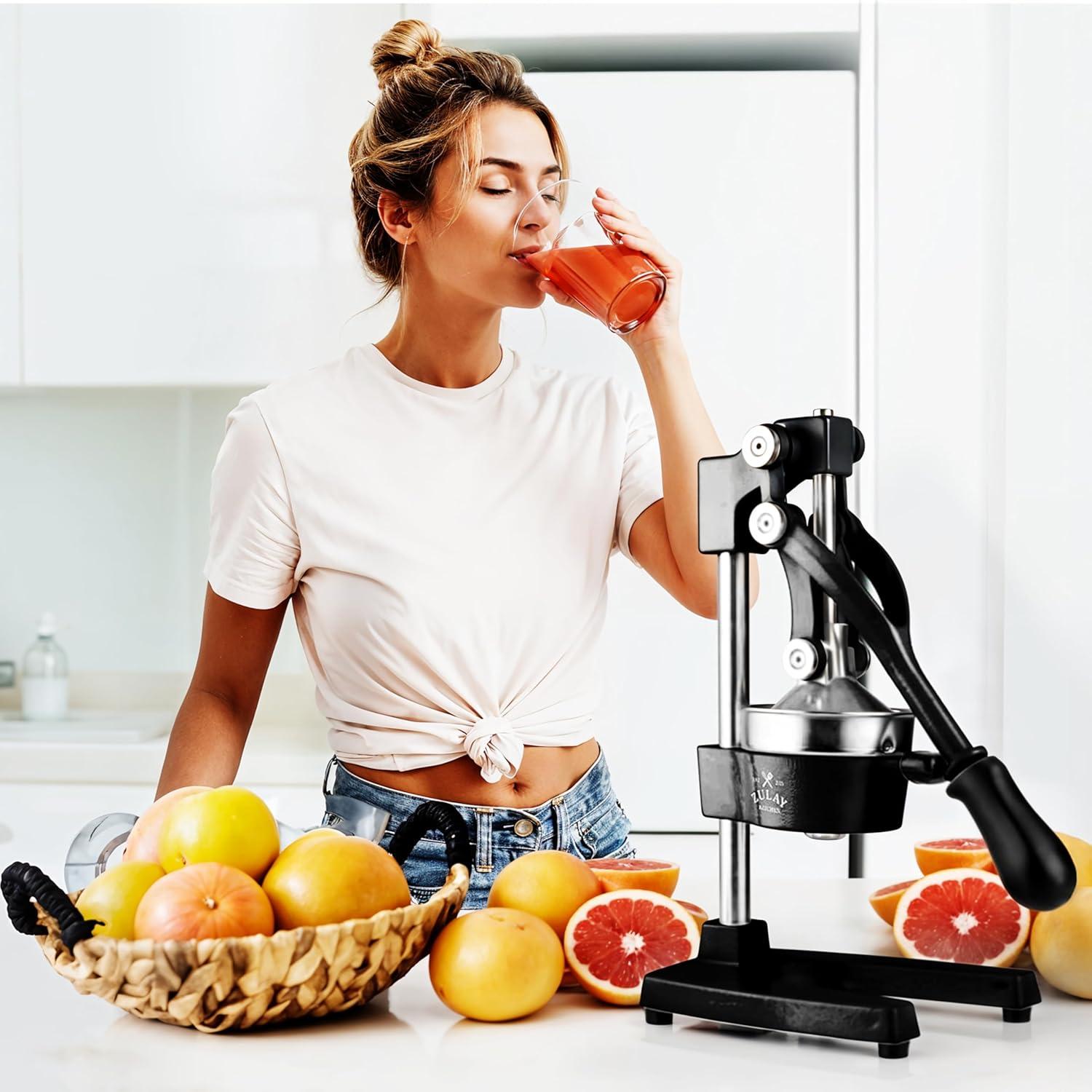 Zulay Kitchen Zulay Kitchen Citrus Complete Set Manual Citrus Press Orange Squeezer & 2-in-1 Metal Lemon Squeezer