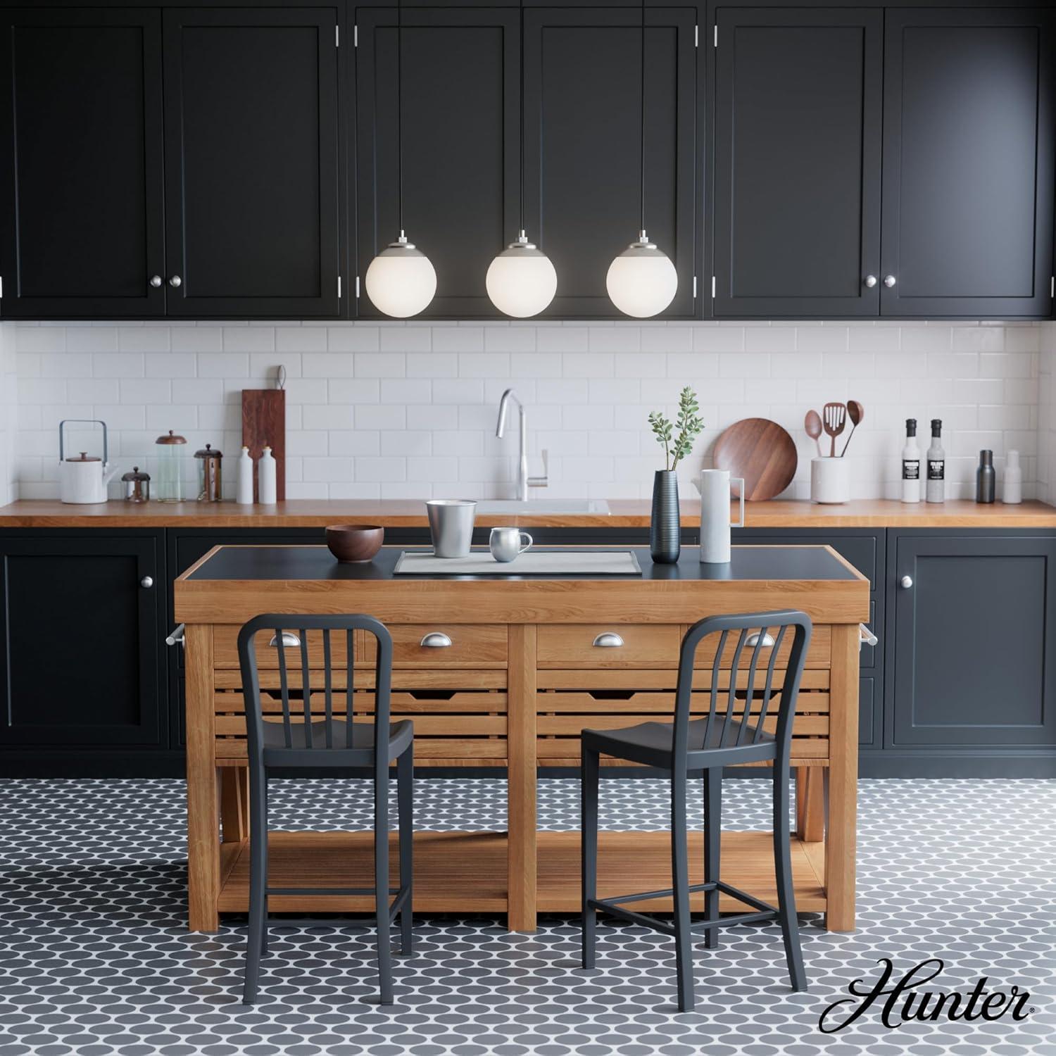 Hunter Fan Hepburn 3 - Light Linear Globe Pendant