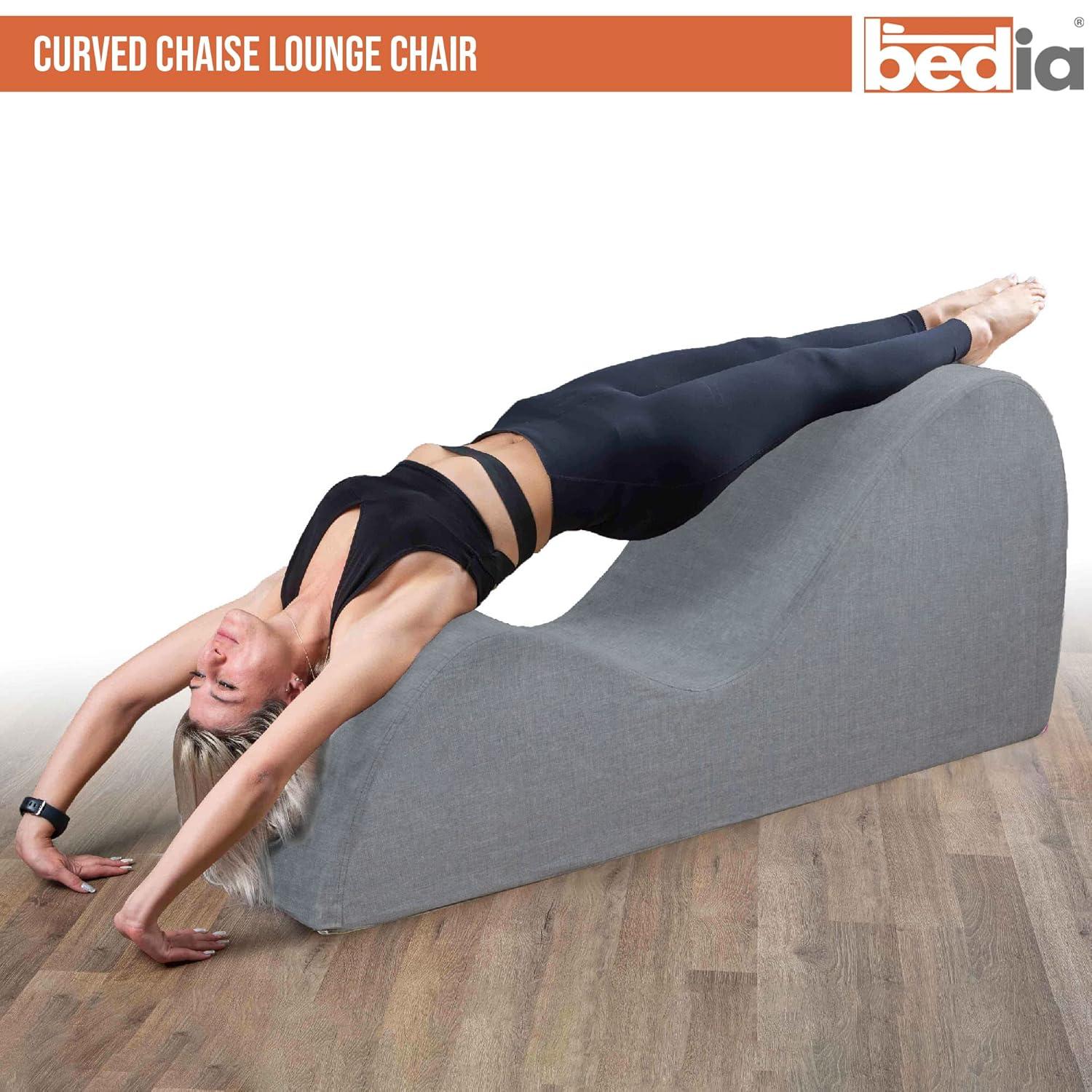 Black Microvelvet Armless Chaise Lounger with Polyurethane Foam