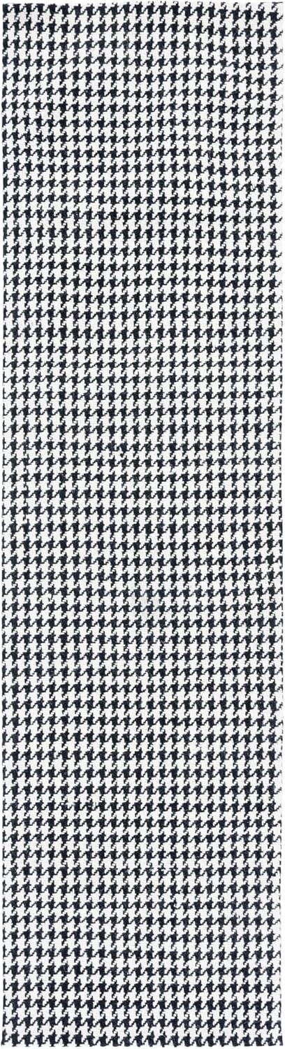 Marbella MRB319 Hand Woven Indoor Accent Rug - Black/Ivory - 3'x5' - Safavieh