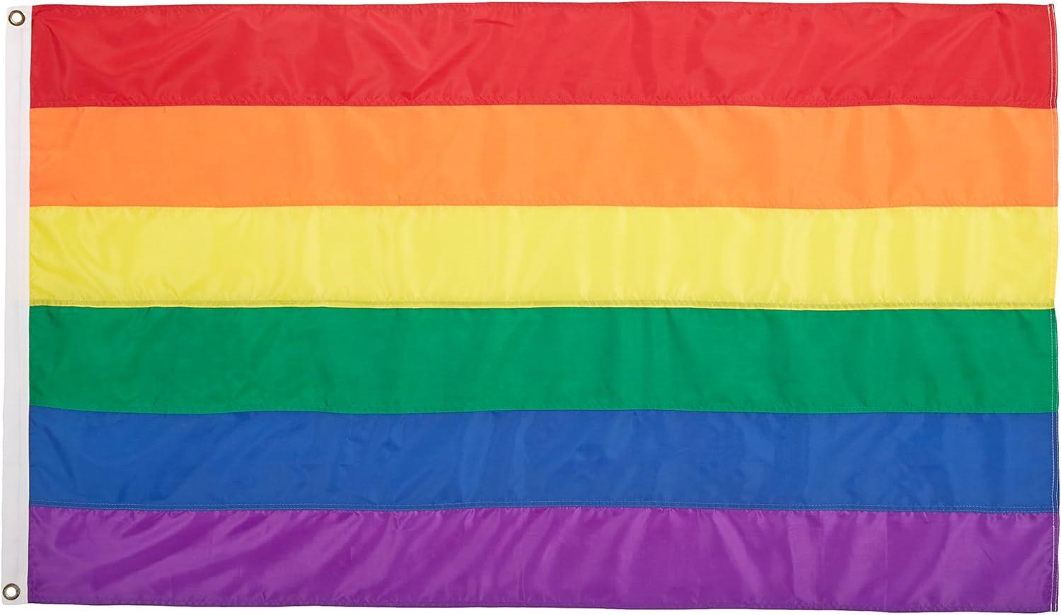 Rainbow Pride Flag 3x5 Feet Nylon with Brass Grommets