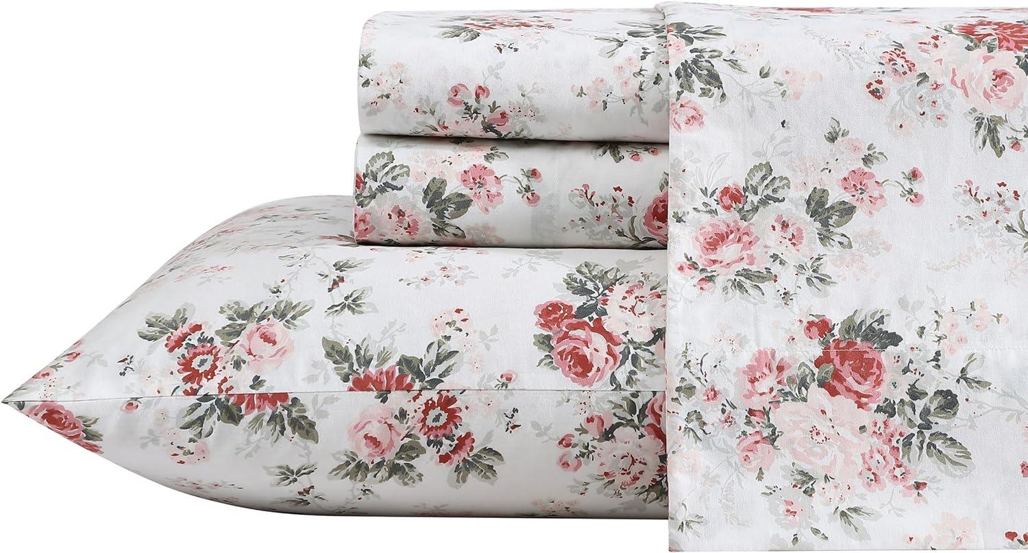 Laura Ashley Printed Cotton Percale Sheet Set