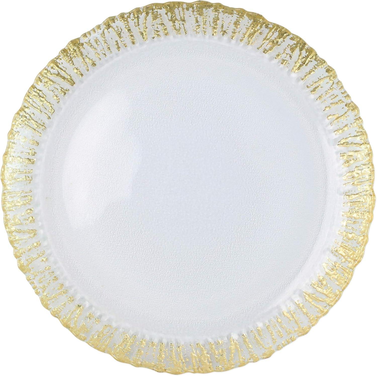 Rufolo Glass Gold Round Platter