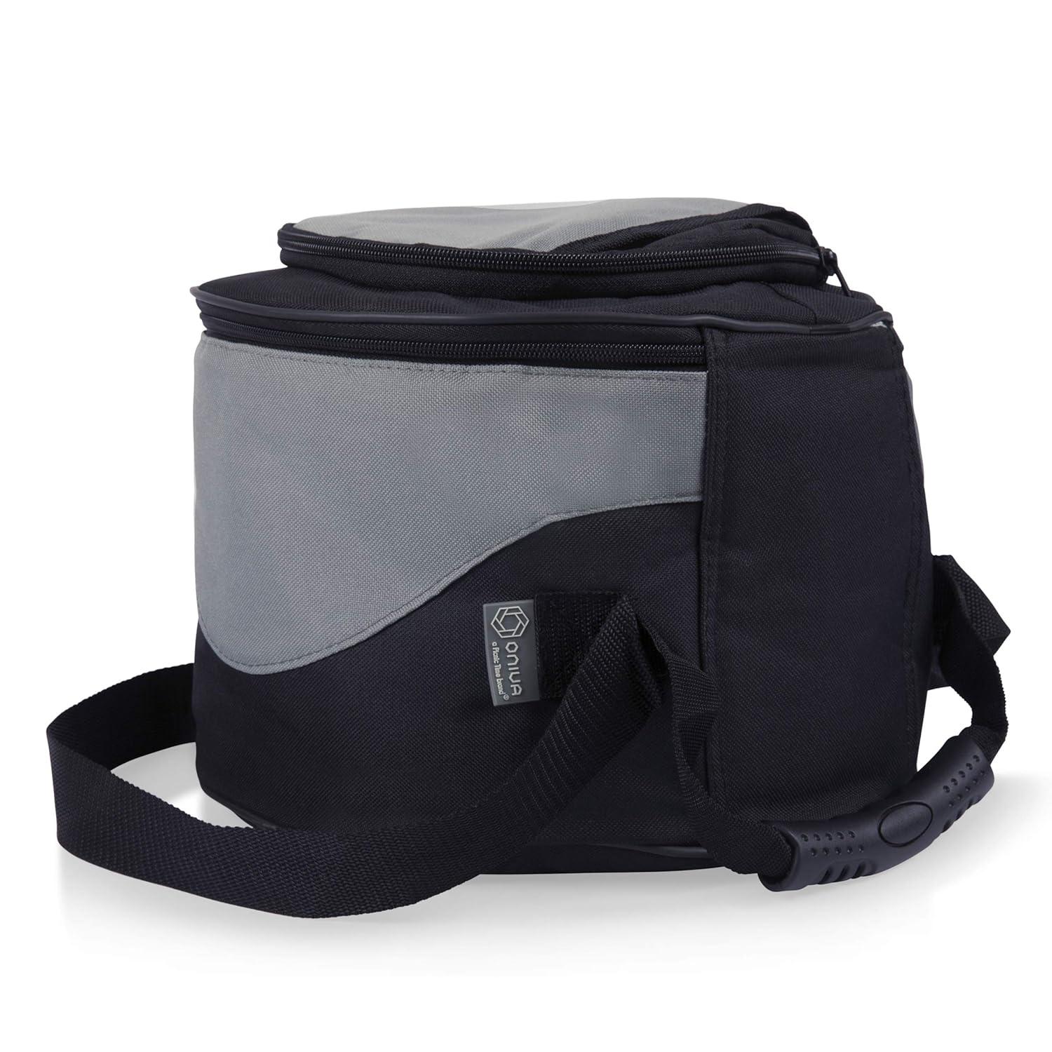 10 in.Caliente Round Portable Cooler/Charcoal Grill in Black