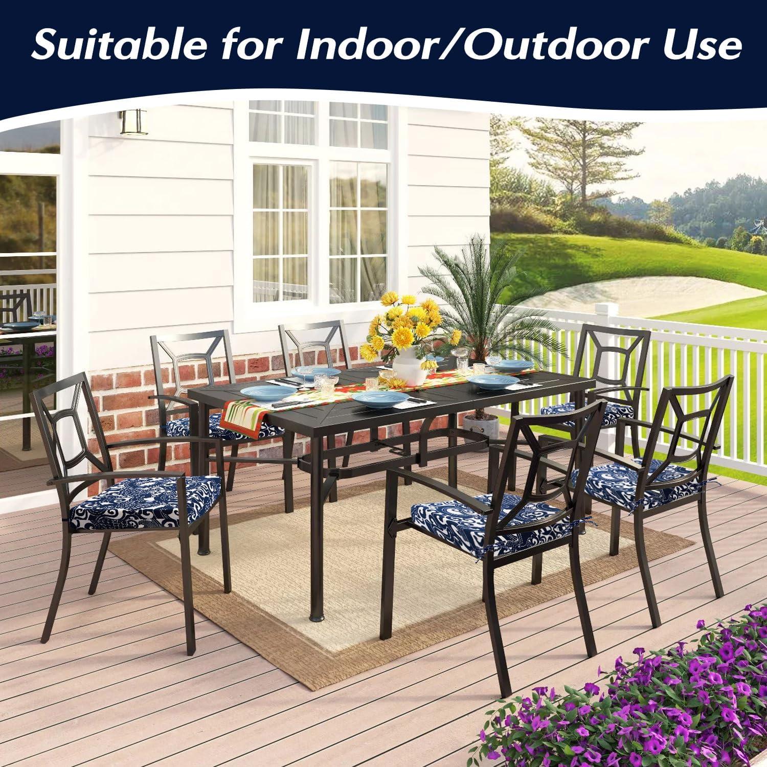 LOVTEX Outdoor Chair Cushions Set of 4, Waterproof Patio Chair Cushions with Ties, 18.5 x 16 x 3 inch, Khaki