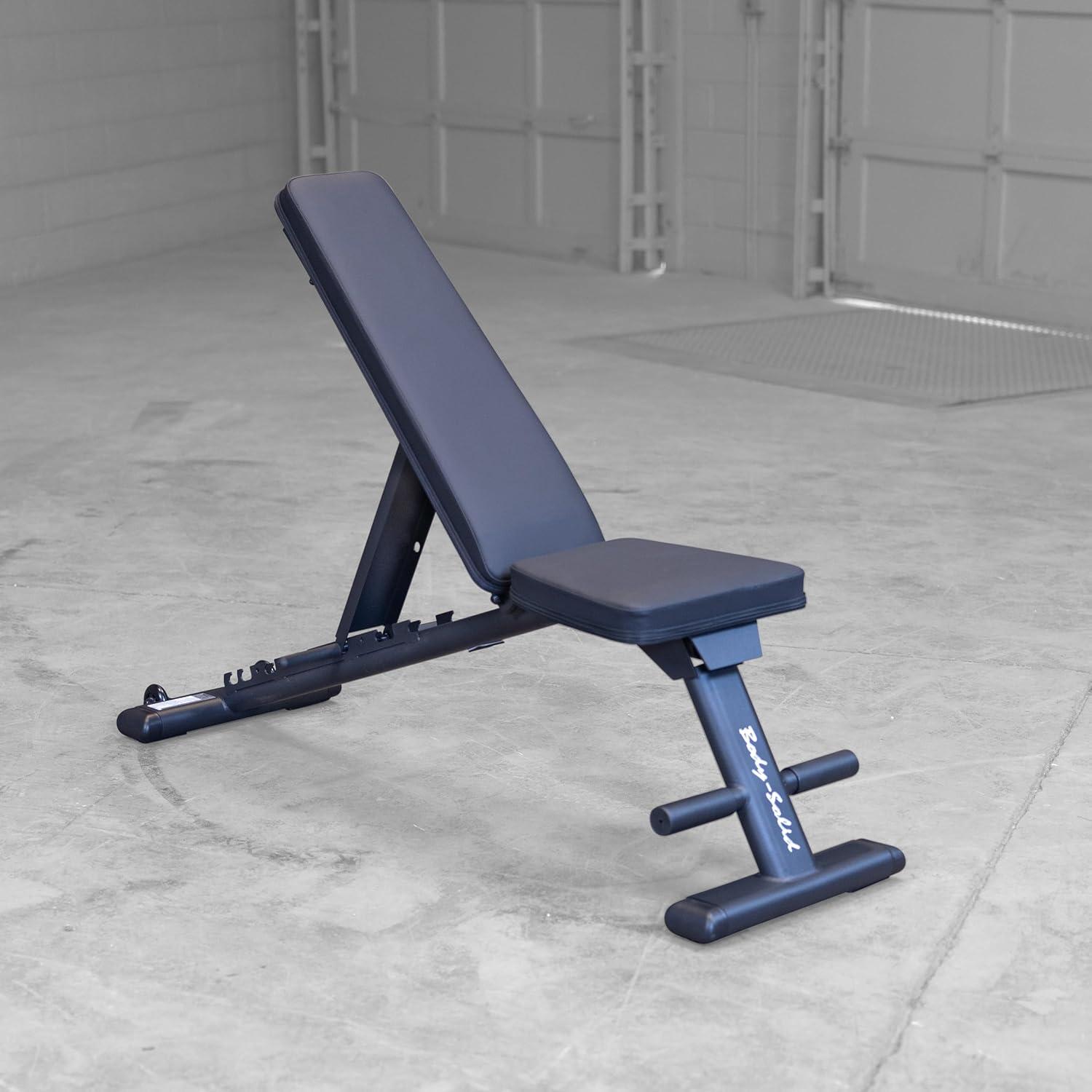 Black Adjustable Multi-Position Folding Workout Bench