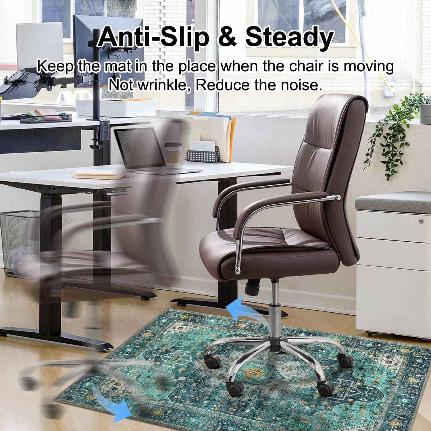 Anidaroel 36"x48" Chair Mat for Hardwood Floor/Tile Floor, Desk Chair Mats for Hard Floors, Under Desk Rug Protector for Rolling Chair, Computer Gaming Chair Mat, Low Pile Carpet Floor Mat
