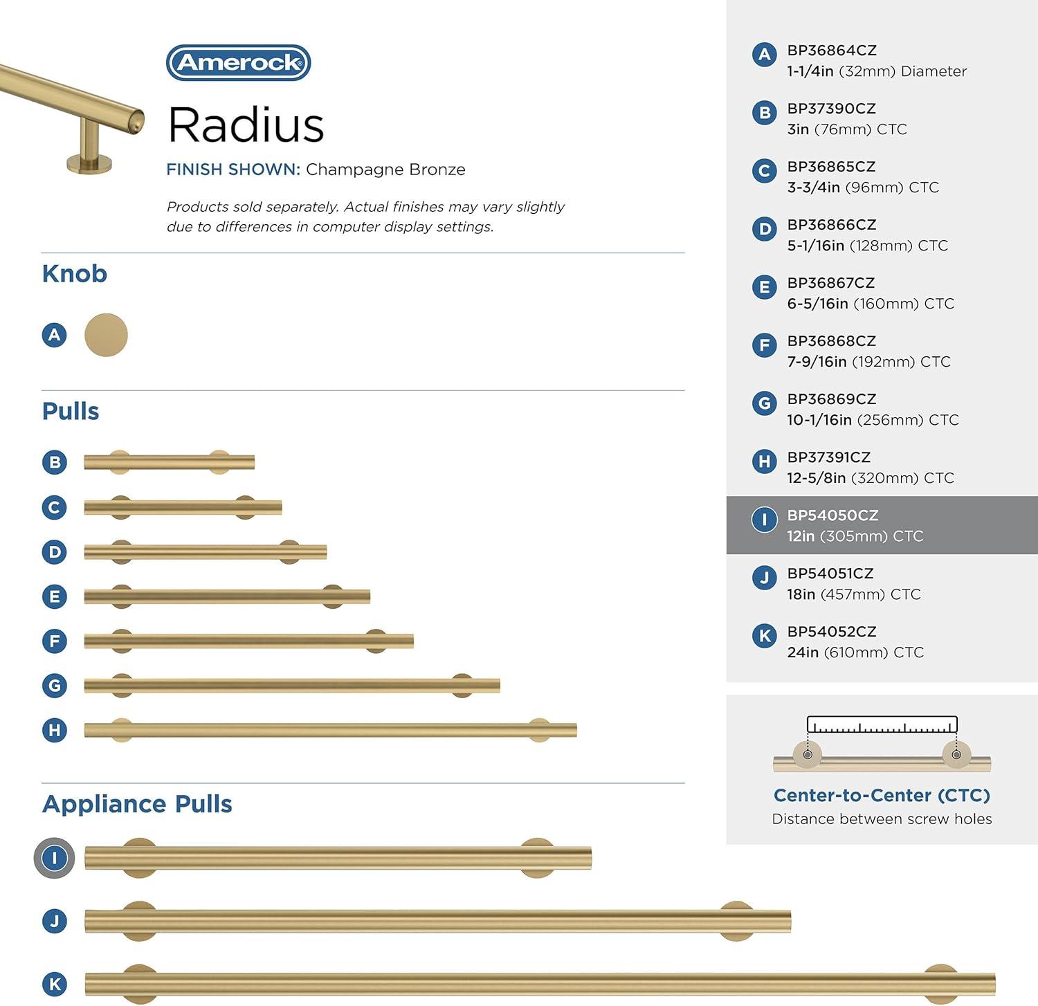 Amerock Radius Appliance Pull