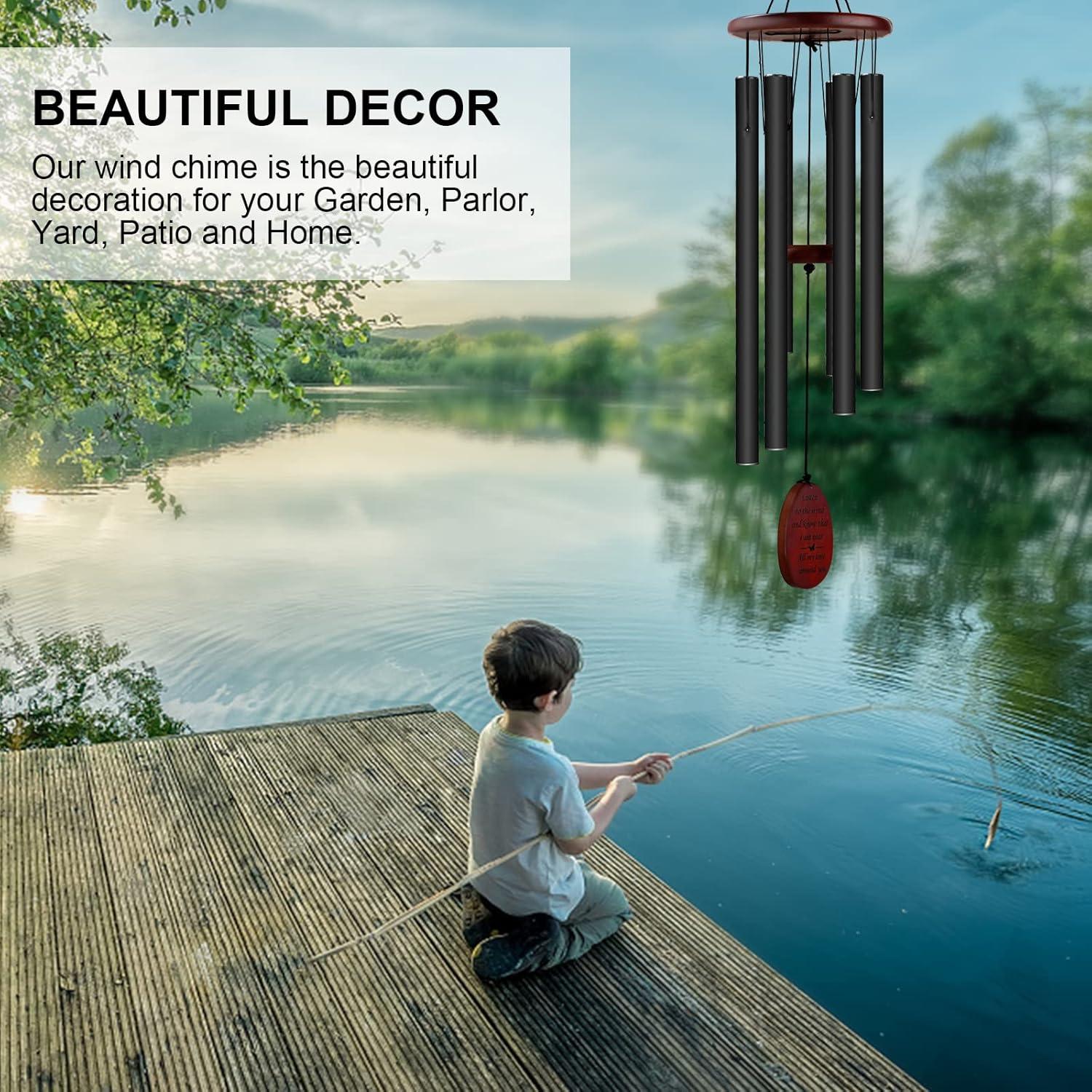 Sympathy Gifts for Loss of Loved One 32" Memorial Wind Chimes for Loss of Loved One Bereavement Condolence Gifts Sympathy Windchimes Memory Wind Chime with Memorial Card