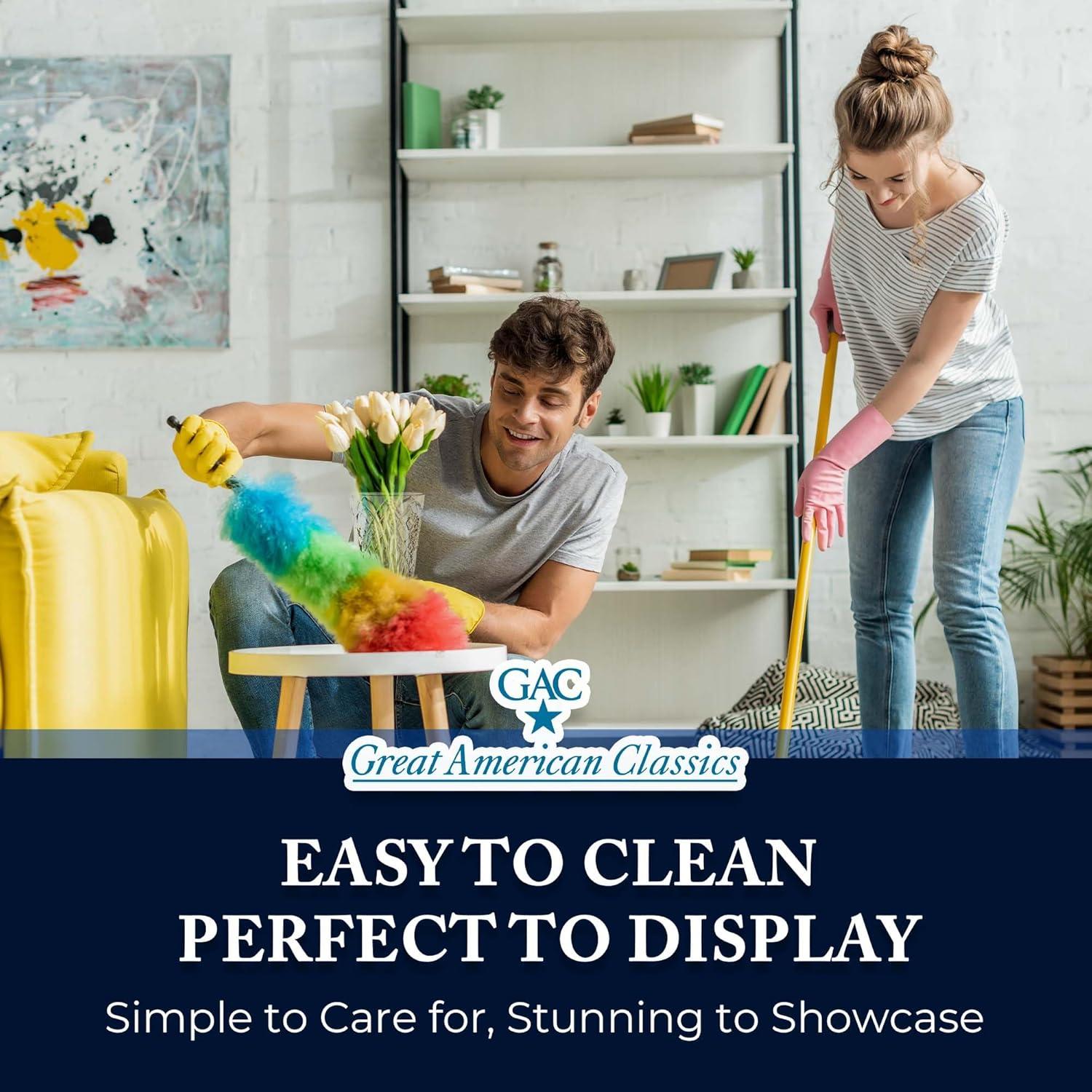 GAC Mouth-Blown Crystal Flower Vase - 10" Elegant Decorative Centerpiece for Table, Dining, Home Decor, & Weddings. Ideal for Floral Arrangements, Modern Crystal Design, Glass Vase for Living Room