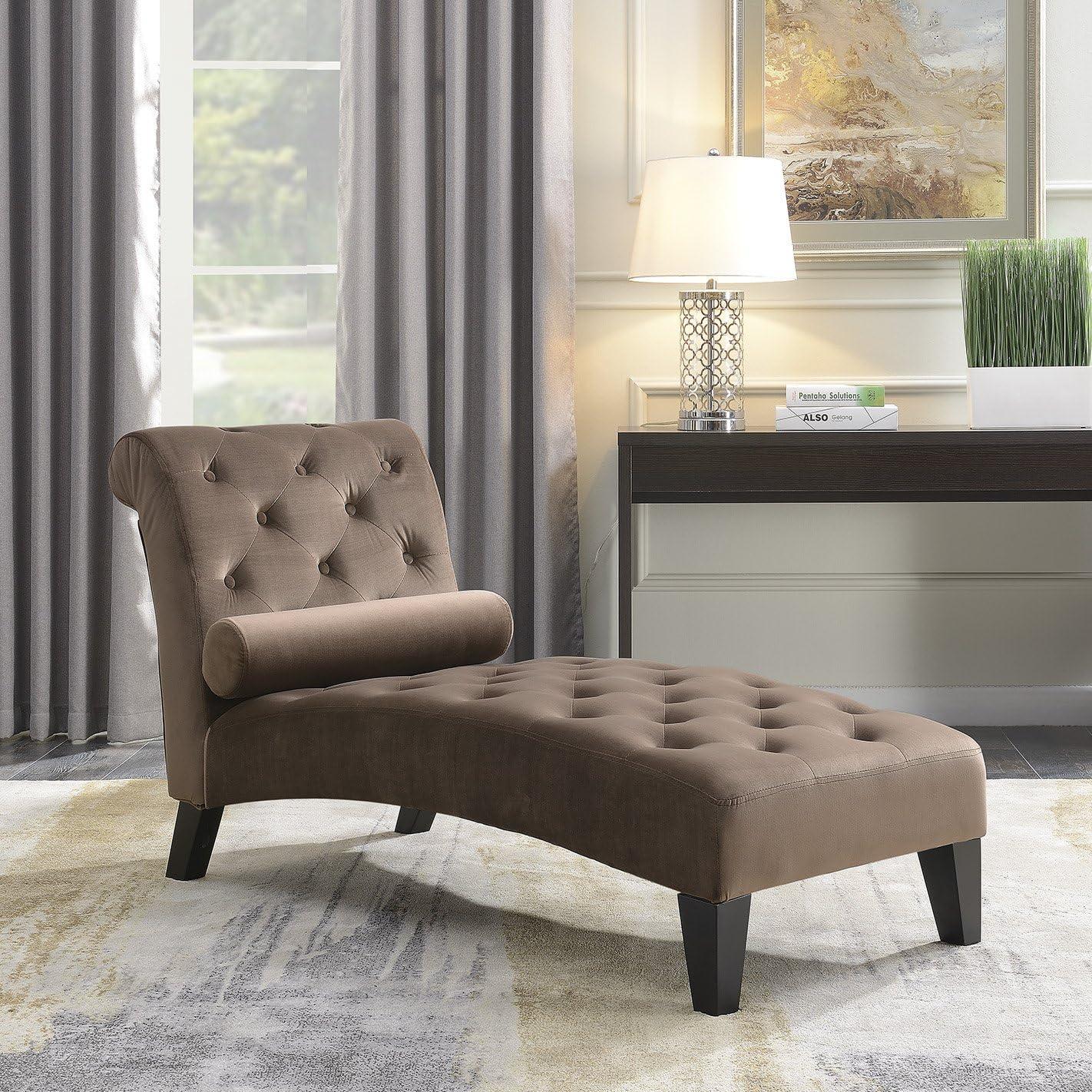 BELLEZE Modern Lounge Chaise Leisure Accent Chair - Aurora (Brown)