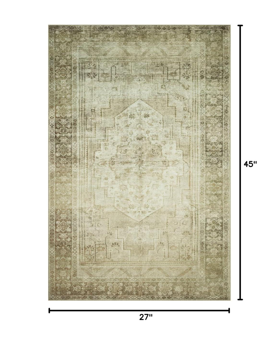 Banks IV Rug by Magnolia Home by Joanna Gaines x Loloi - Natural and Granite / 2'3" x 3'9"