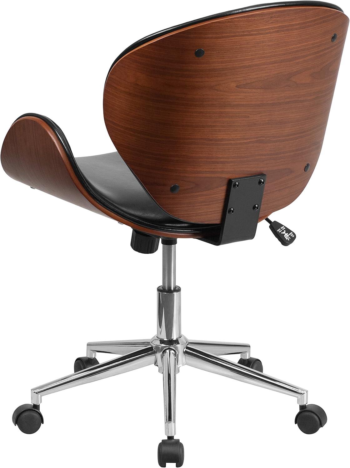 Flash Furniture Mid-Back Wood Conference Office Chair with LeatherSoft Seat