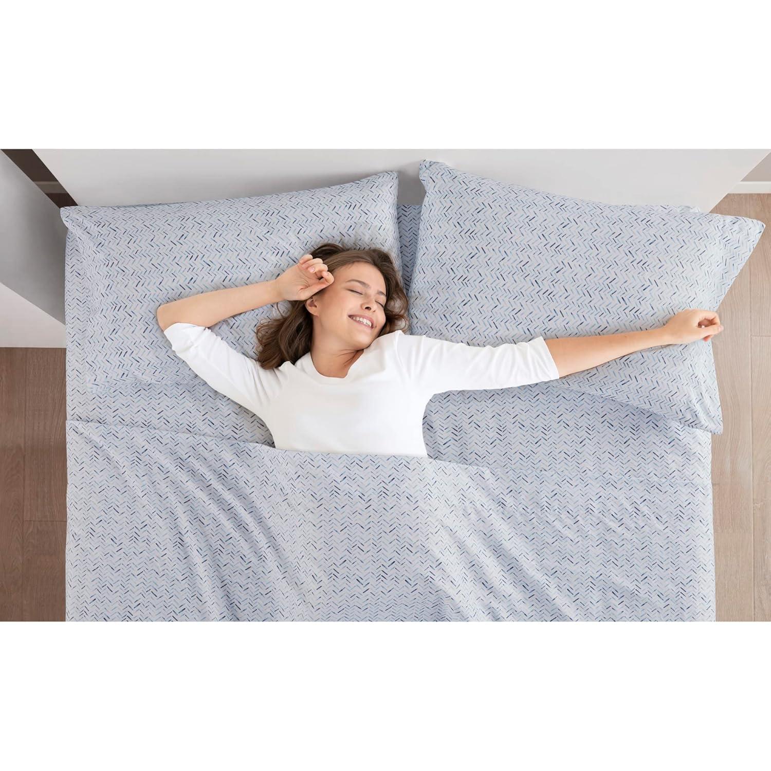 Madison Park Essentials 100% Cotton 200TC Printed Sheet Set