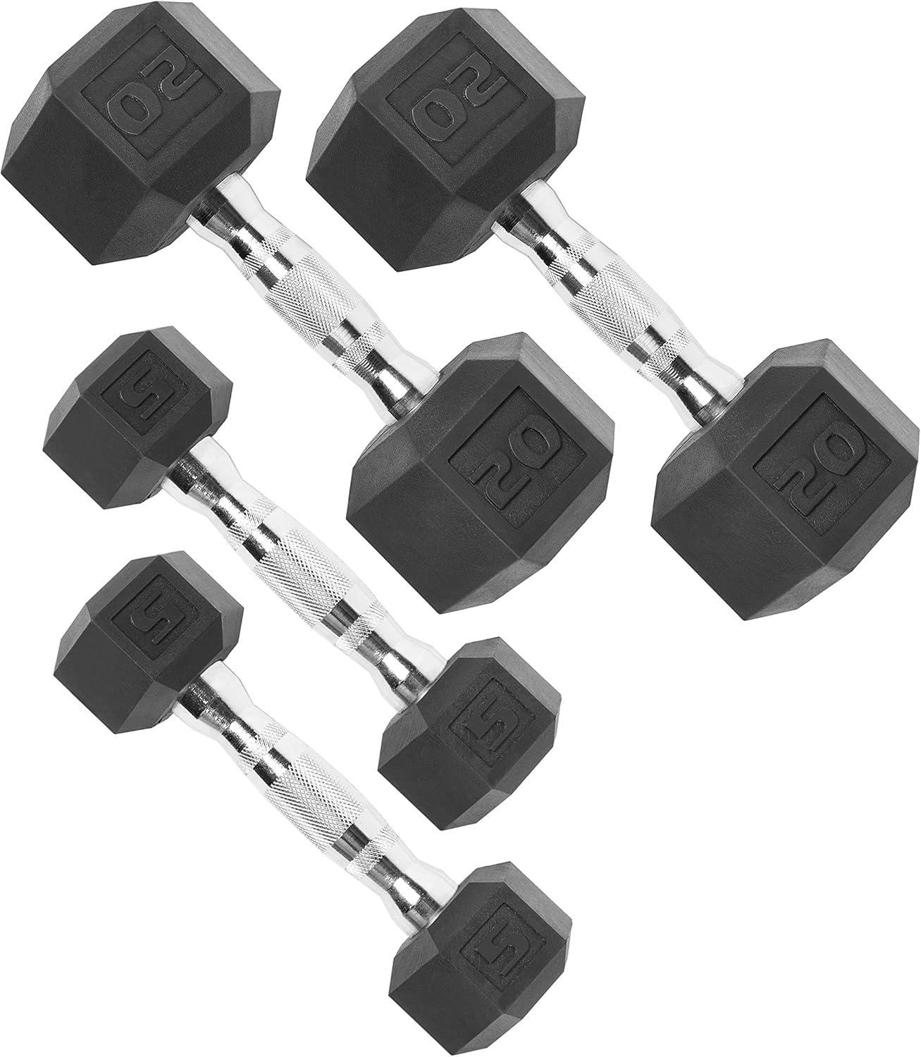 CAP Barbell Coated Dumbbell Weight | Multiple Options Pairs & Sets