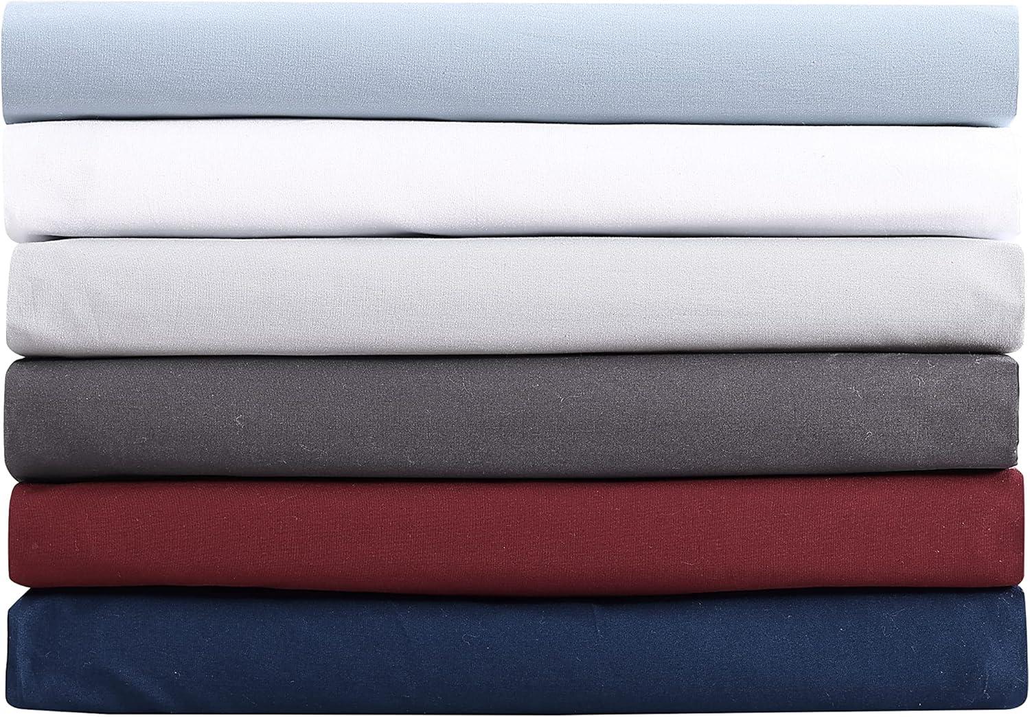 Nautica Solid Cotton Percale Sheet Sets