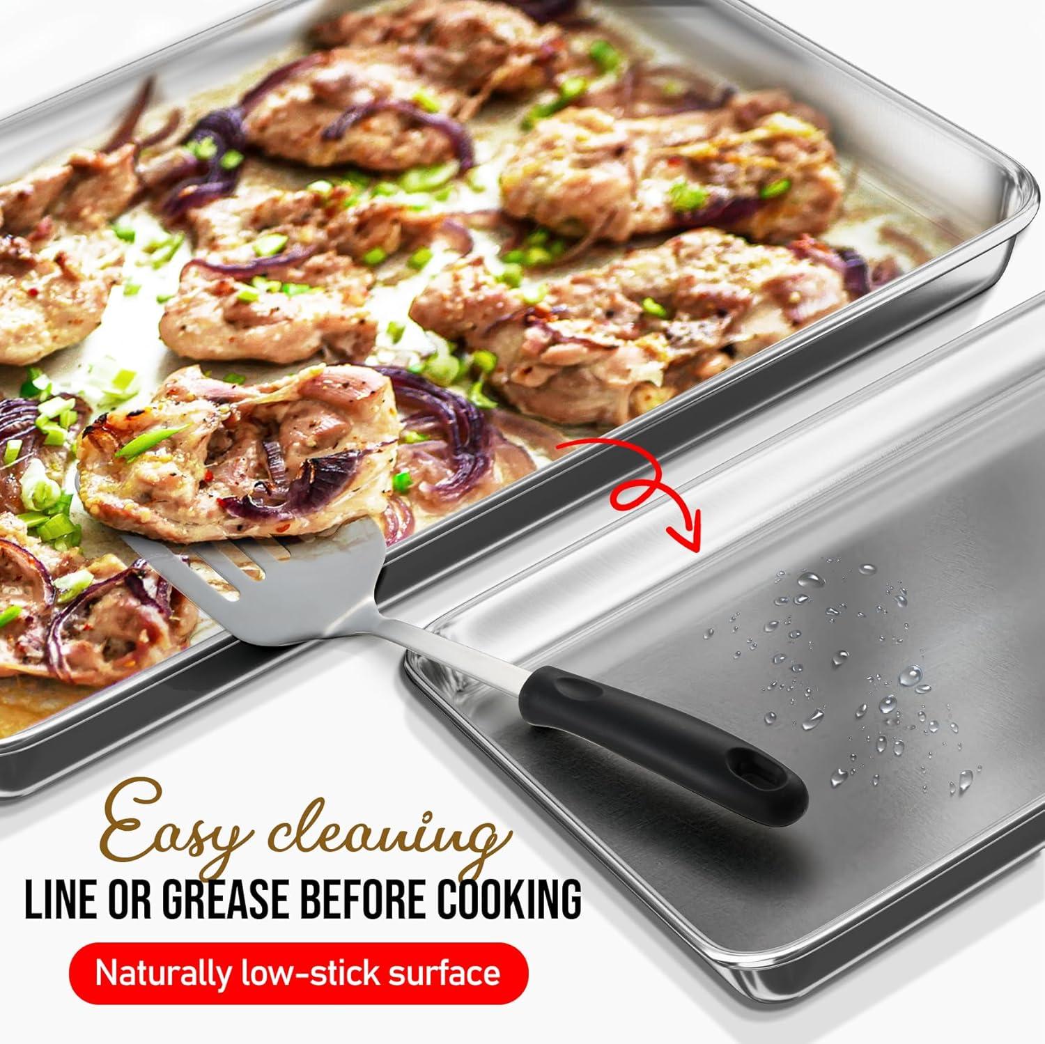 Joytable Joytable Non-Stick Aluminized Steel Quarter Sheet Pan Set (Set of 12)