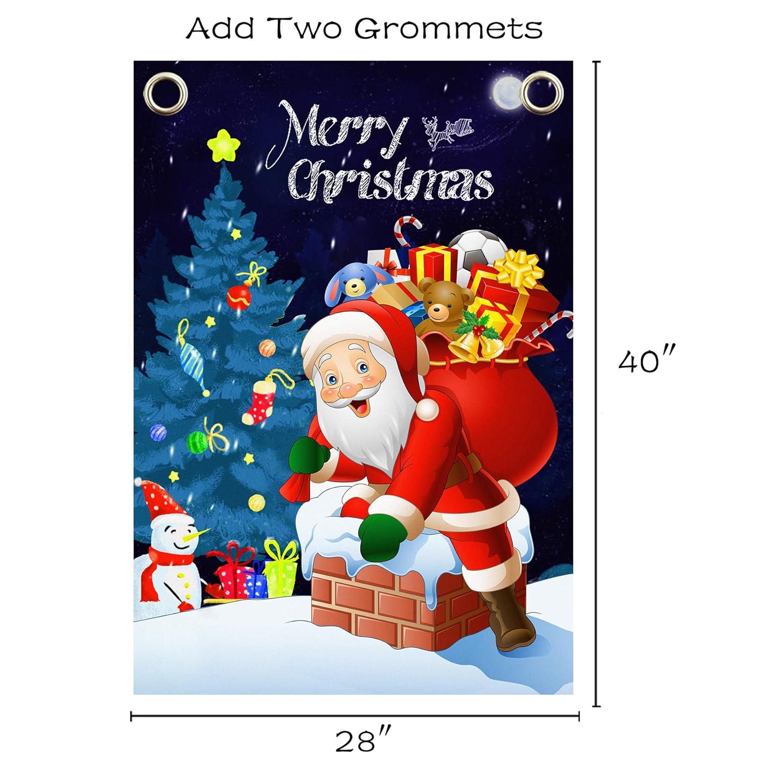 Ornament Collection Double Sided 40'' H x 28'' W Polyester Christmas House Flag