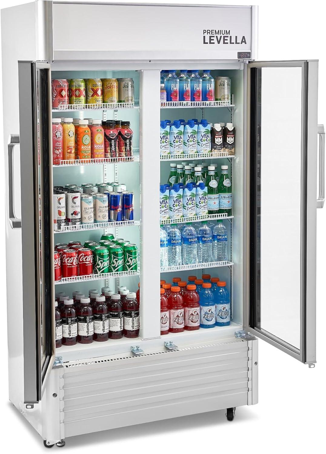 Premium Levella 16 Cubic Feet Merchandising Refrigerator - 34.4''