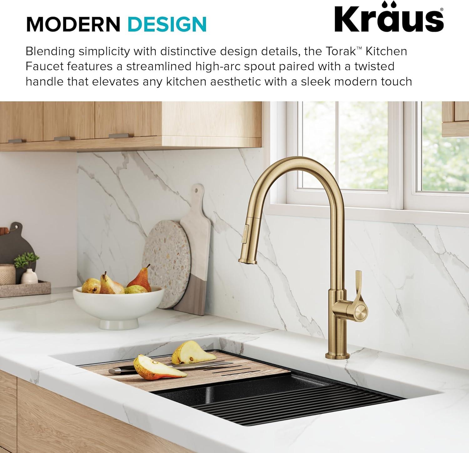 Kraus Torak 2-Function Single Handle Pull Down Kitchen Faucet