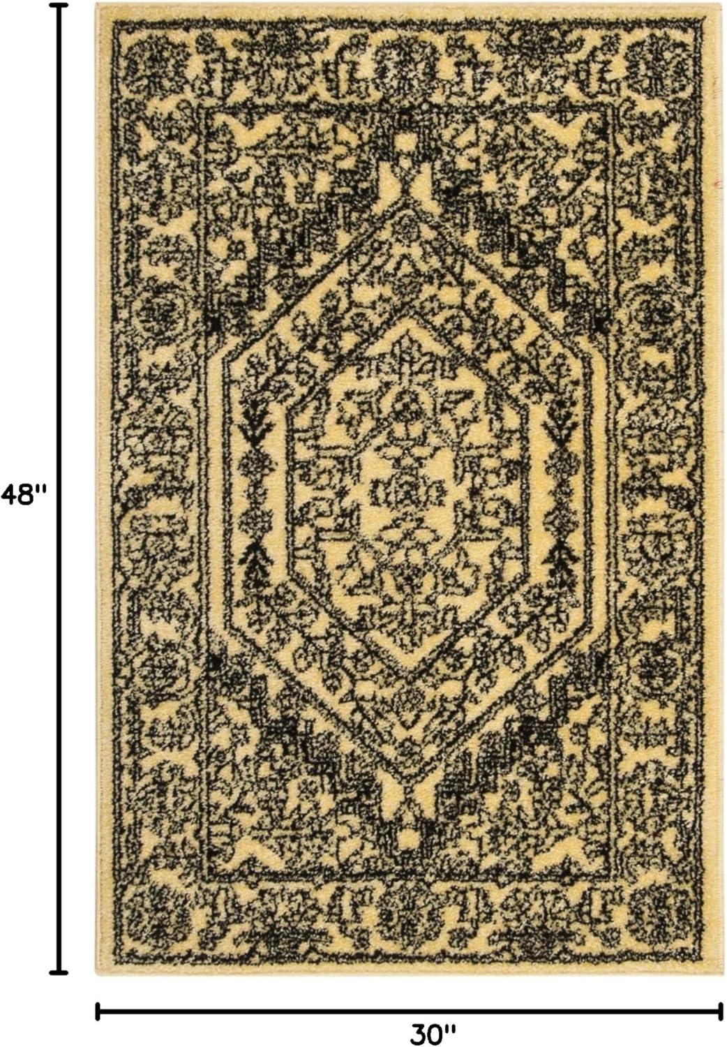 Adirondack ADR108 Power Loomed Accent Rug - Red/Black - 2'6"x4' - Safavieh.