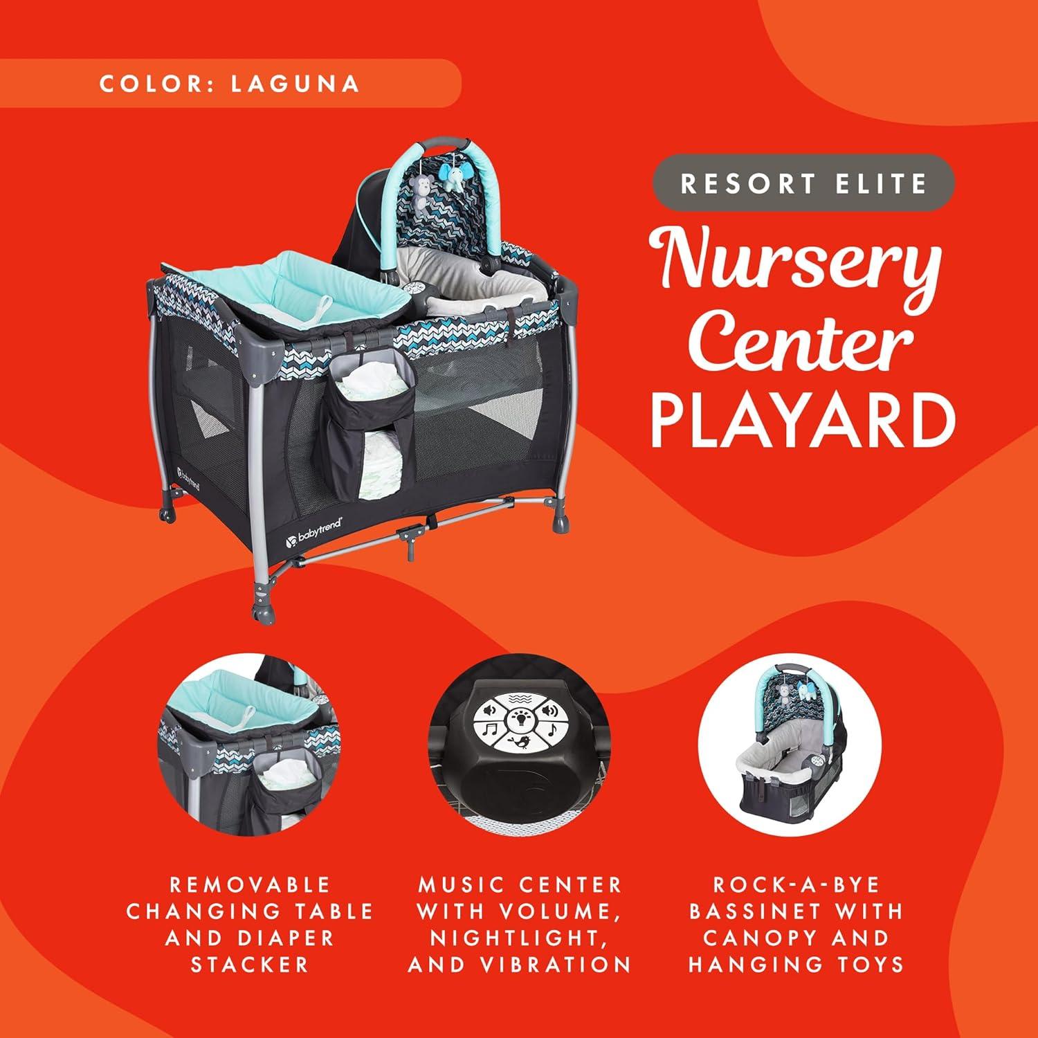 Baby Trend Lil Snooze Deluxe III Nursery Center Playard - Cozy Pink