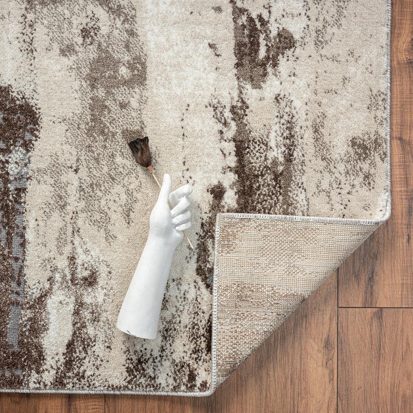 Luxe Weavers Euston Collection D.Blue-L.Blue 5x7 Modern Abstract Area Rug