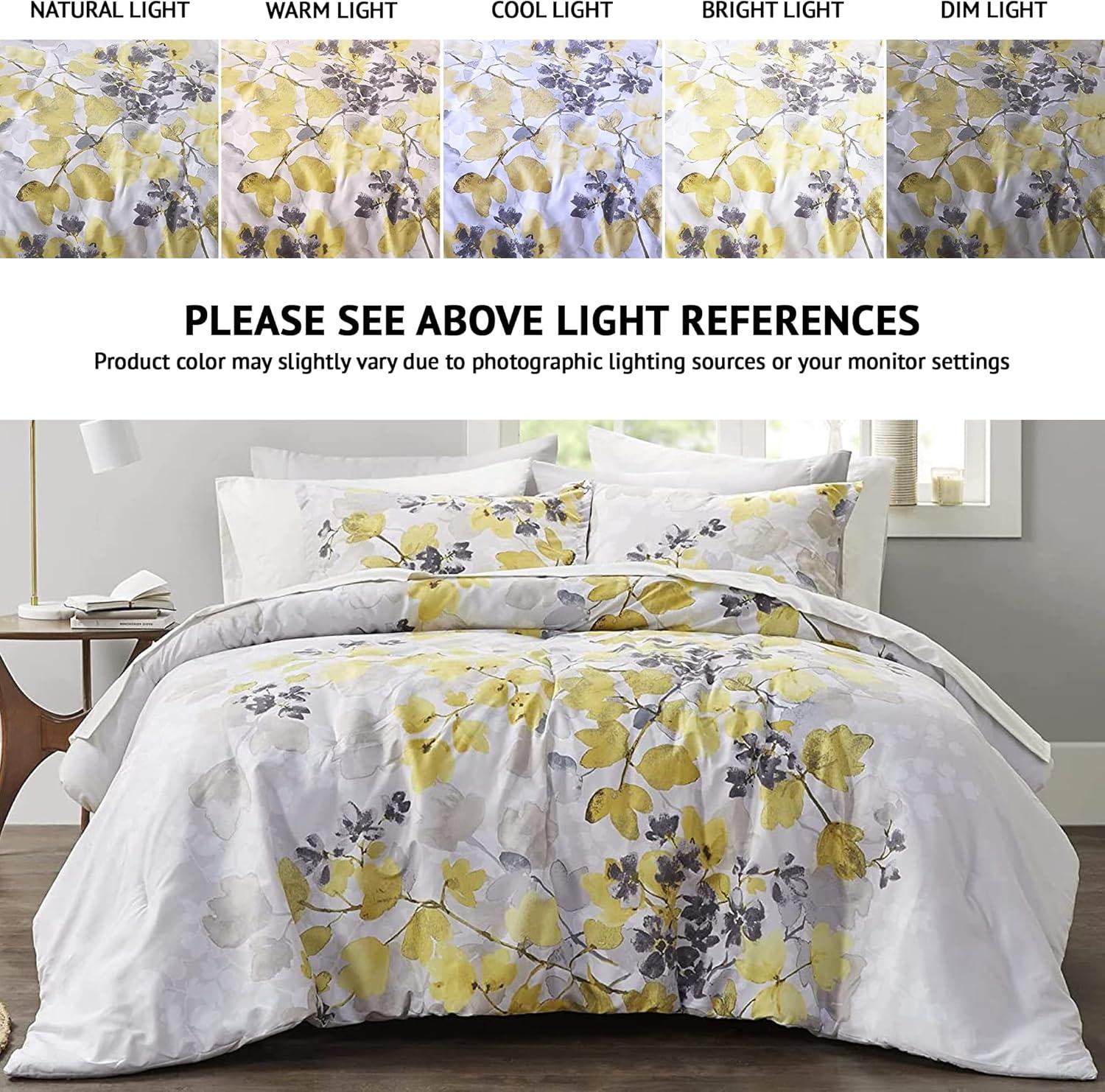 Floral Comforter Set with Bed Sheets