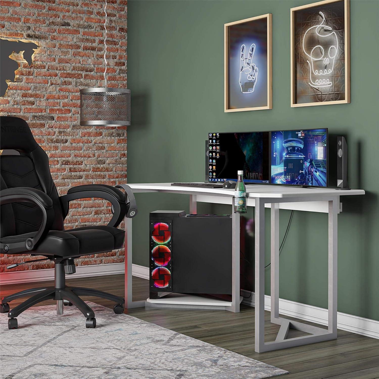 Quest Gaming Desk with CPU Stand