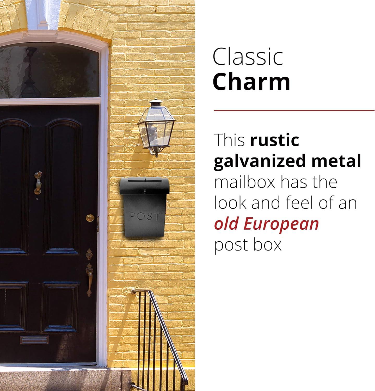 Emily Post Industrial Style Wall Mounted Mailbox
