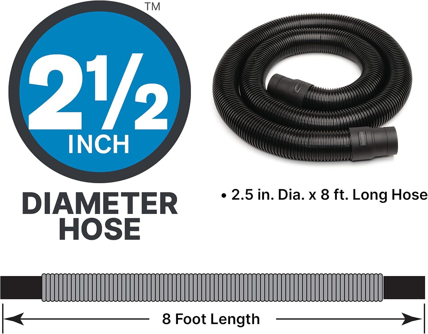 Shop-Vac 8-Foot Black Replacement Vacuum Hose