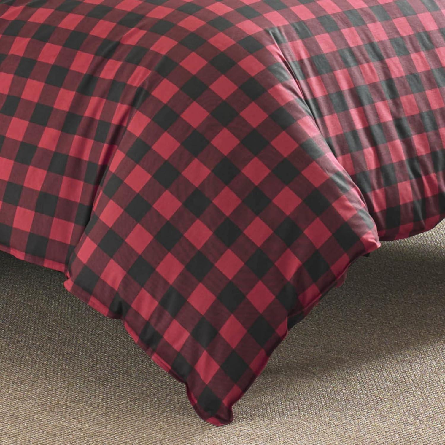 Mountain Plaid Duvet Cover And Sham Set Red - Eddie Bauer®