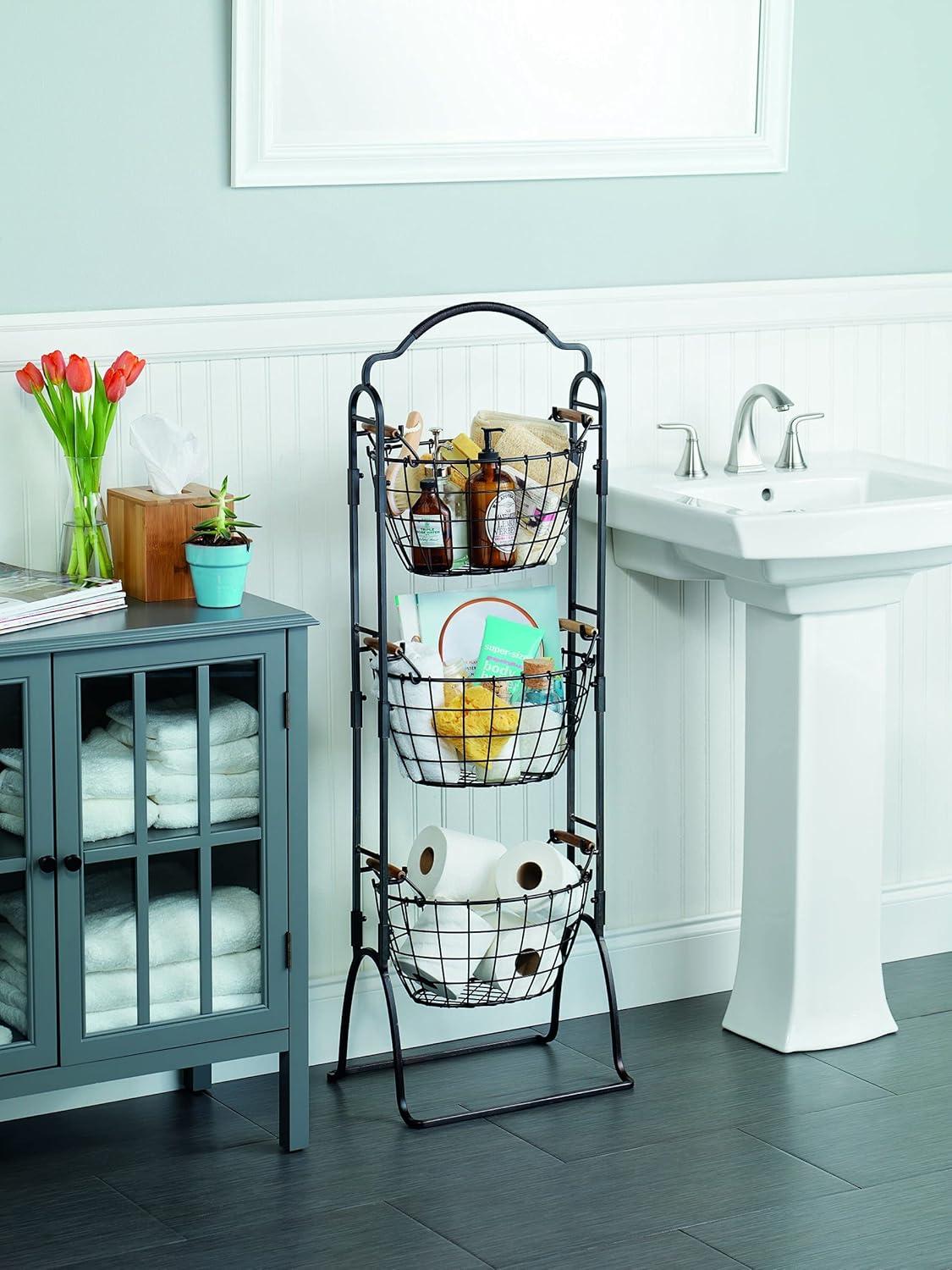 Harbor 3-Tier Metal/Wire Basket