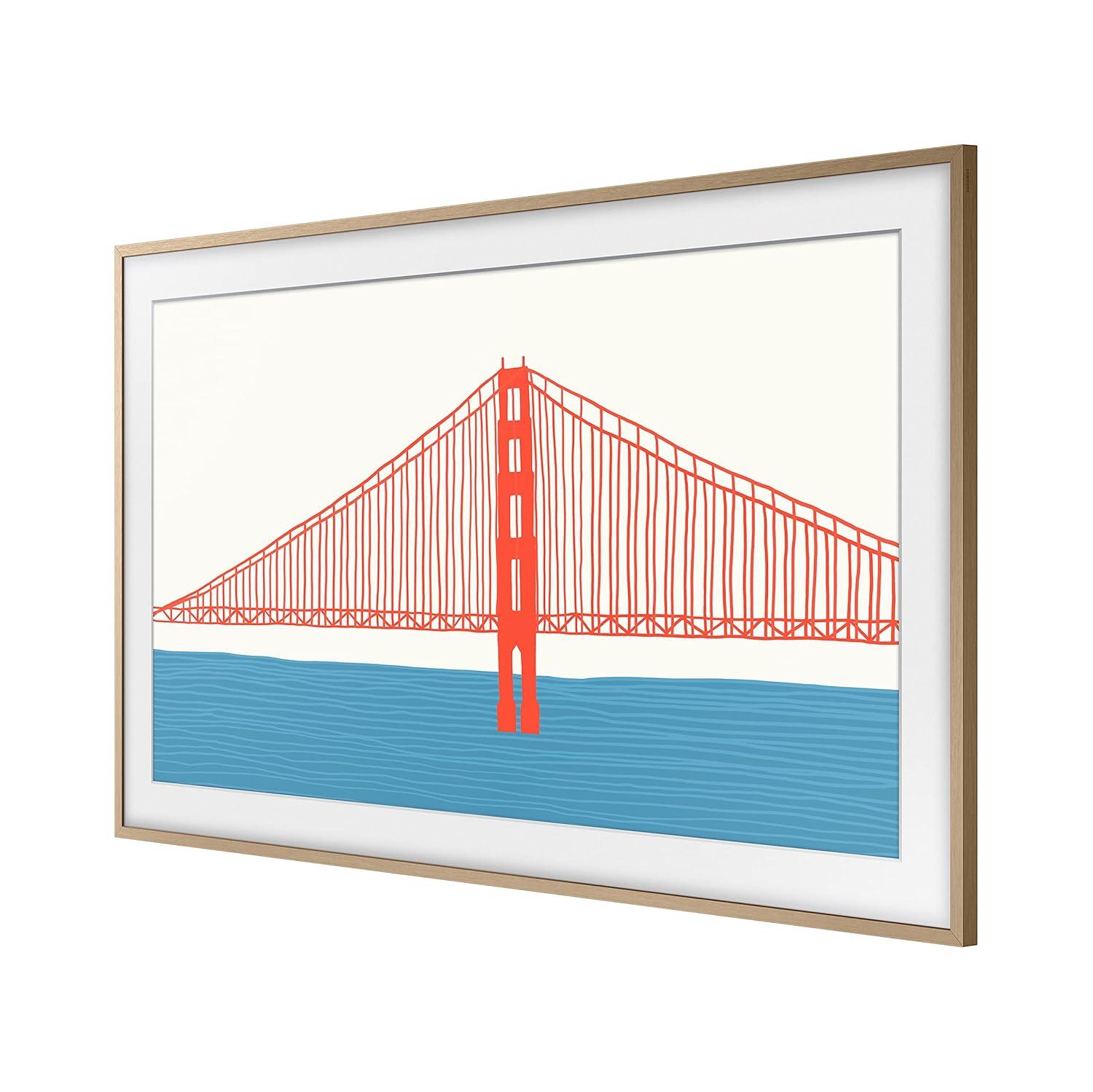 Samsung 85" The Frame Customizable Bezel - Modern Teak