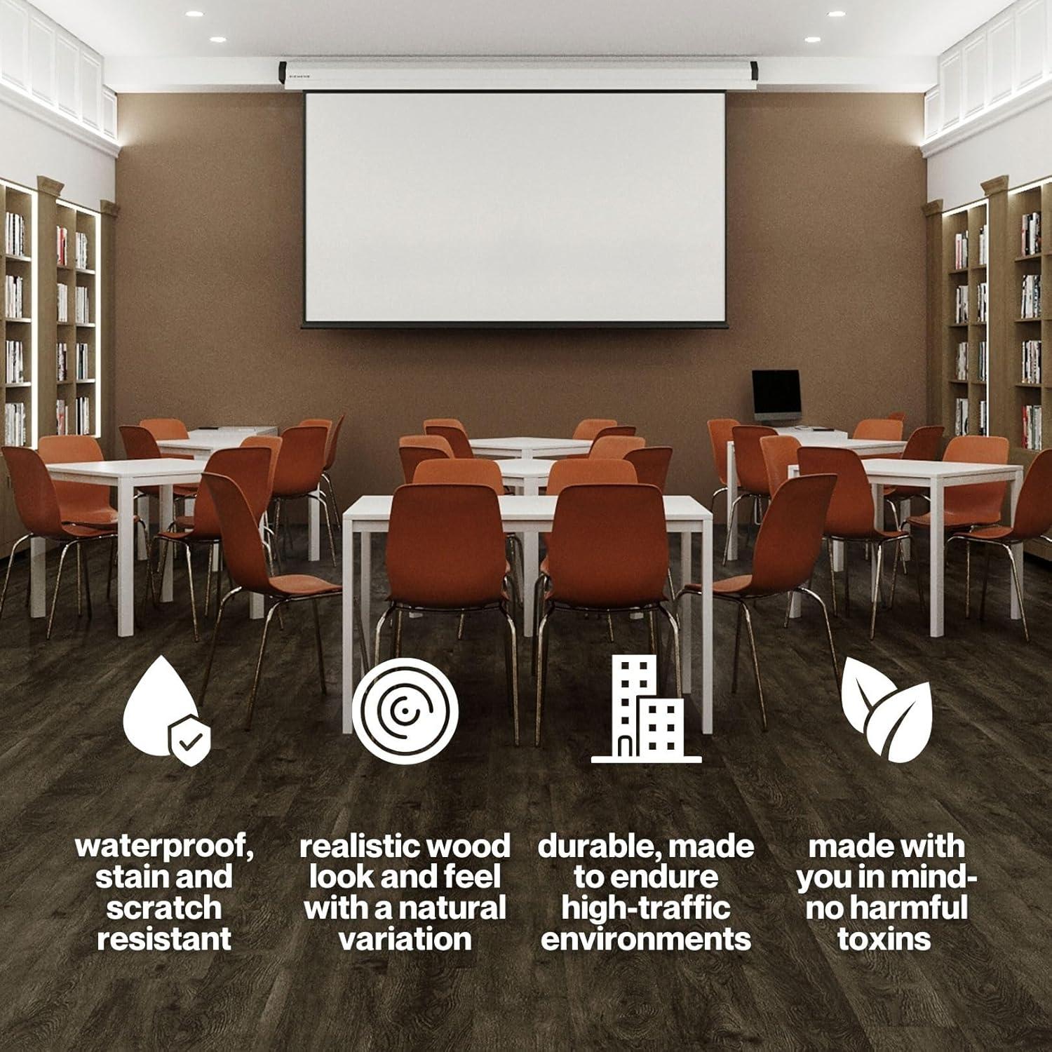 Lucida USA GlueCore Classic 22mil x 7.3" W x 48" L Glue Down Vinyl Tile Flooring