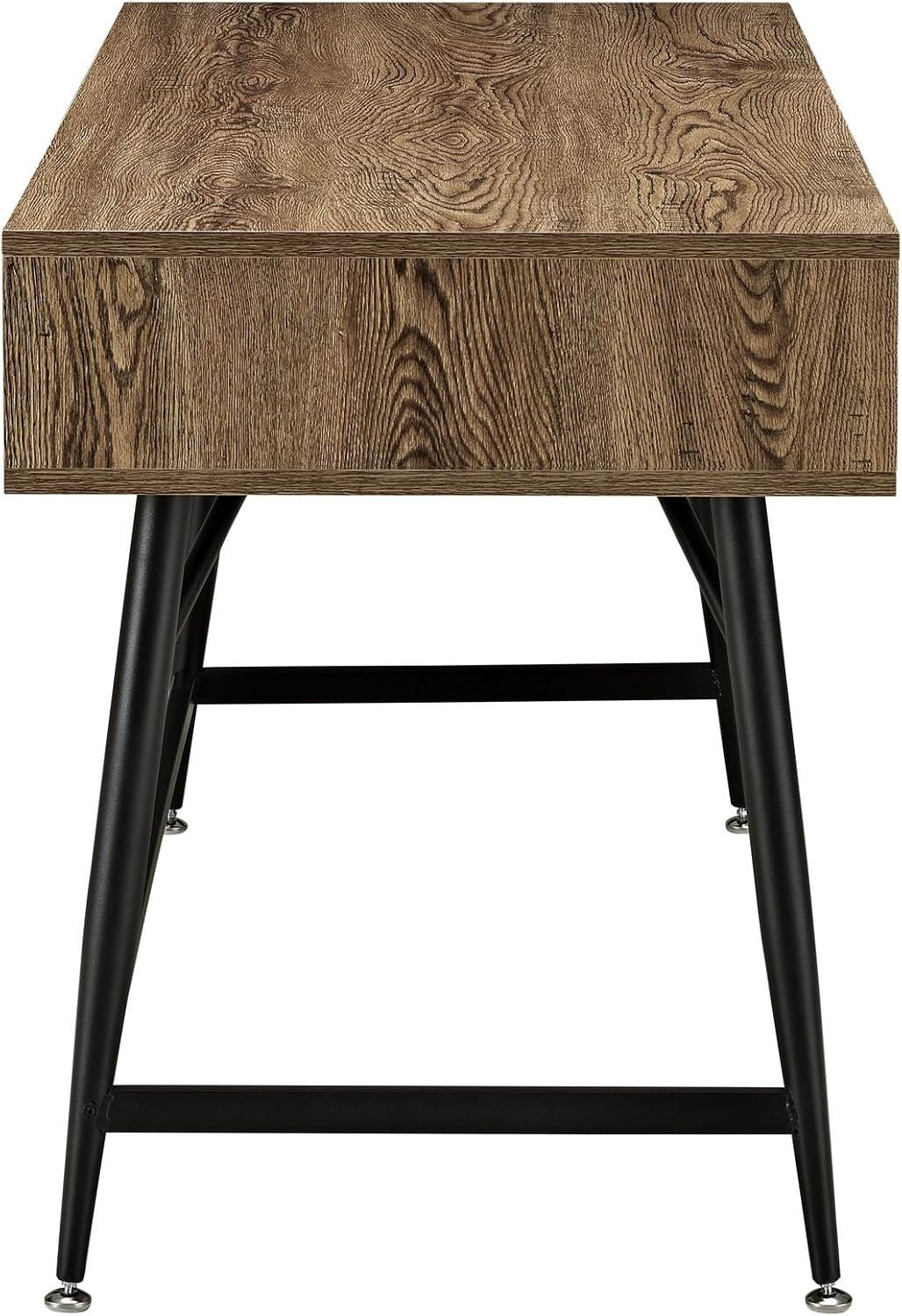 Modway Surplus Modern Wood & Steel Office Desk in Walnut/Black