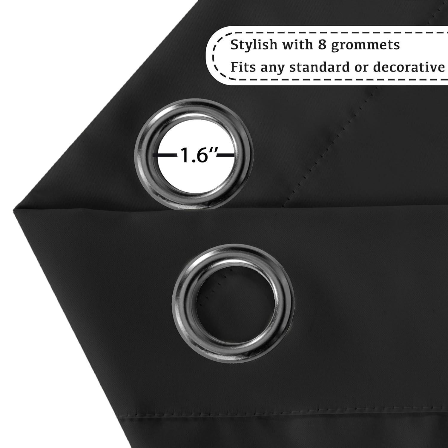 Saro Essential Blackout Curtain Collection Polyester Blackout Pair (Set of 2)