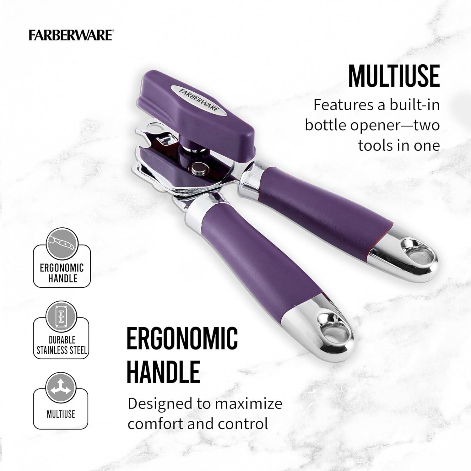 Jewel Purple Stainless Steel Ergonomic Can Opener