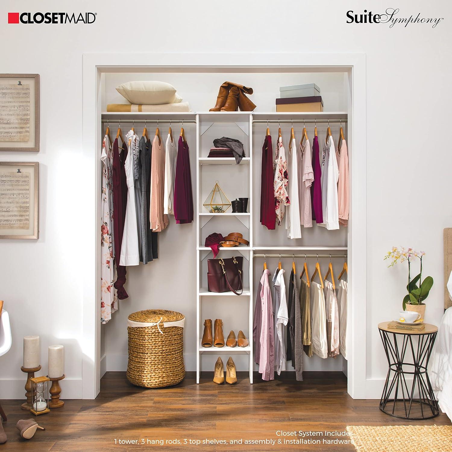 Closetmaid Ss16-Cos Suitesymphony 6 To 9 Foot Wide Closet Organization Shelving System Kit
