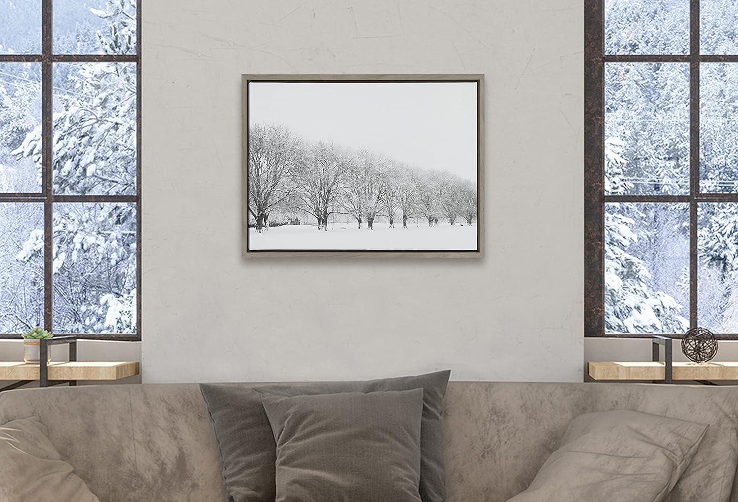 Kate and Laurel A Snow Day by Laura Evans, 18x24, Gray