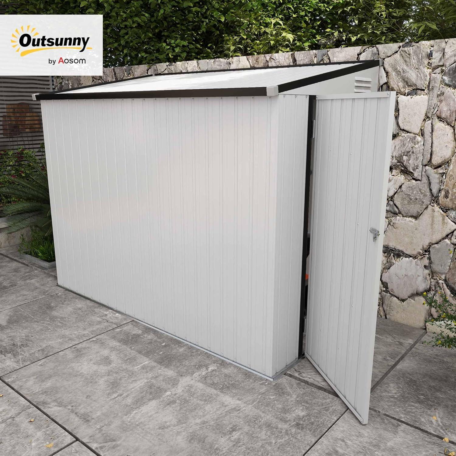 Outsunny Metal Lean-to Storage Shed