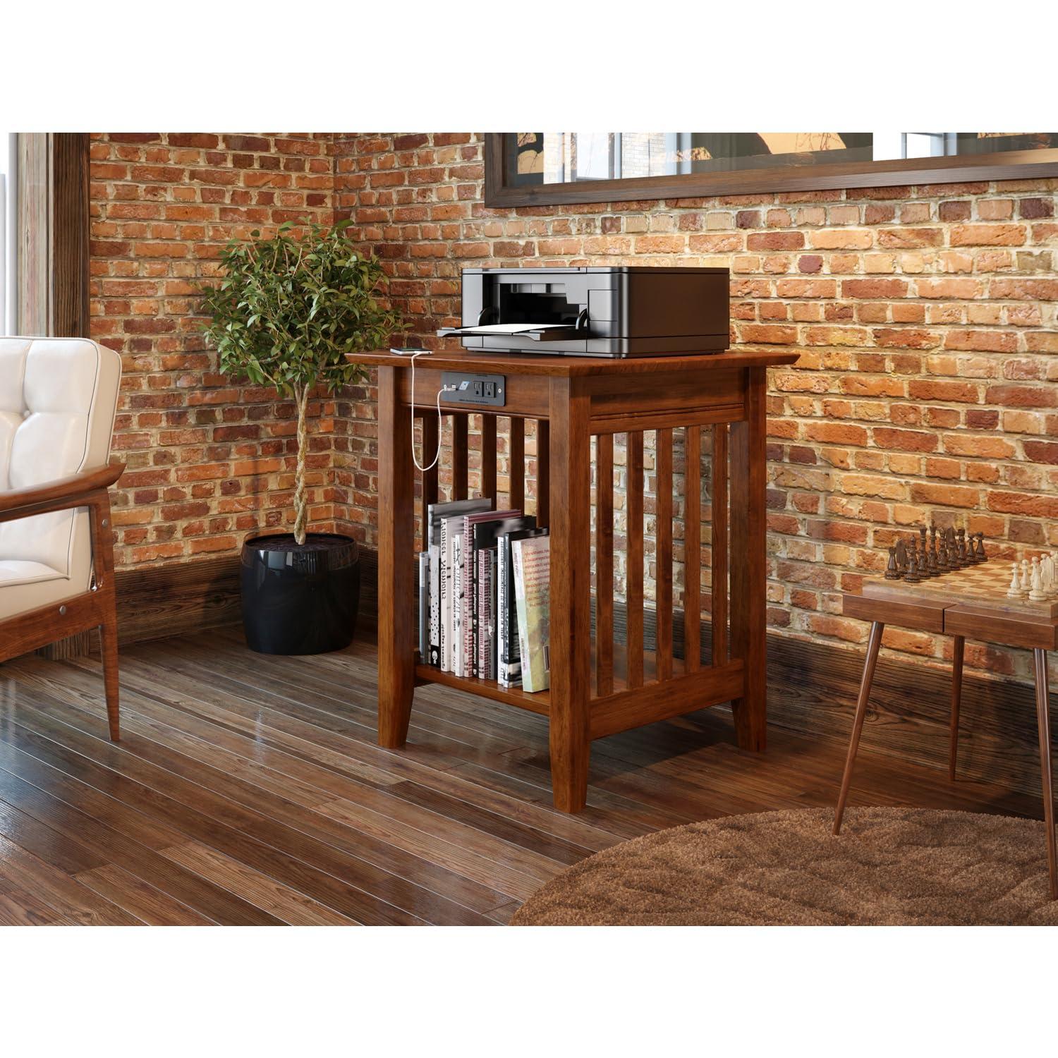 Laurel Foundry Modern Farmhouse® Moffett Solid Hardwood Printer Stand