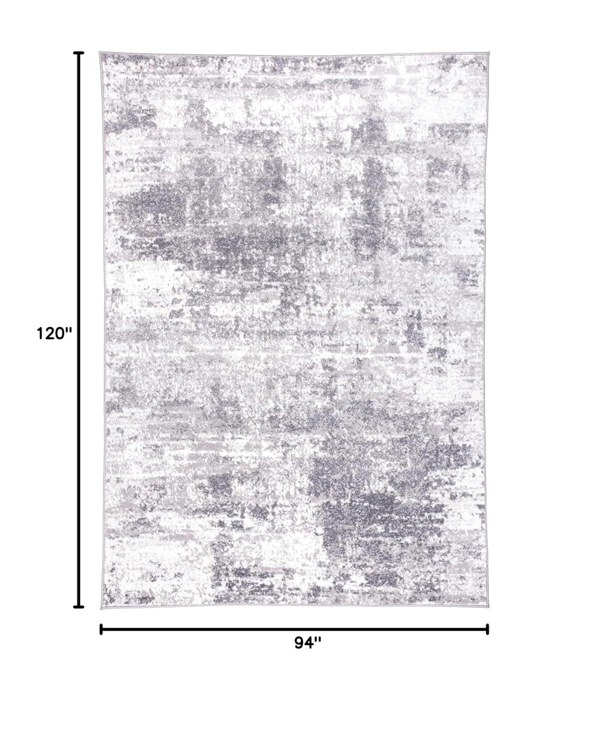 World Rug Gallery Distressed Abstract Gray 7'10" x 10' Area Rug