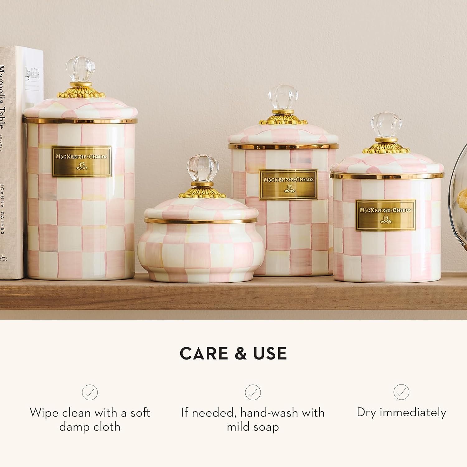 Rosy Check Kitchen Canisters & Storage Jars