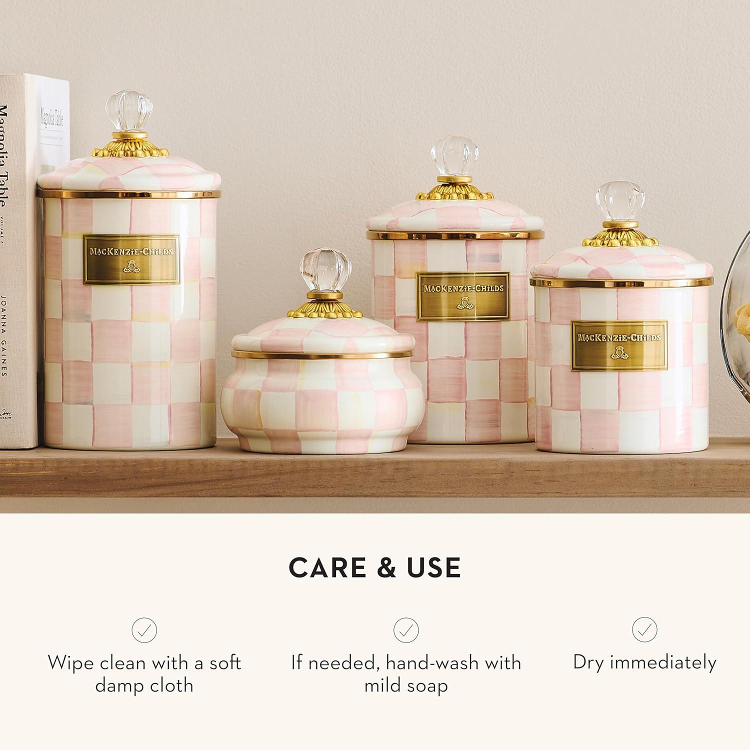 MacKenzie-Childs Rosy Check Kitchen Canisters & Storage Jars