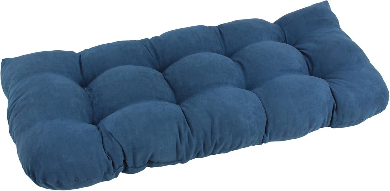 42 x 19 in. U-Shaped Microsuede Tufted Settee & Bench Cushion, Indigo