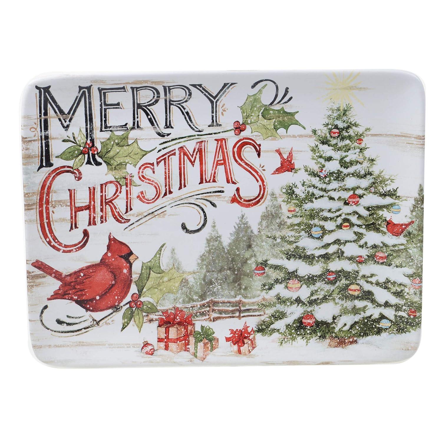 Certified International Certified International Evergreen Christmas Rectangular Platter