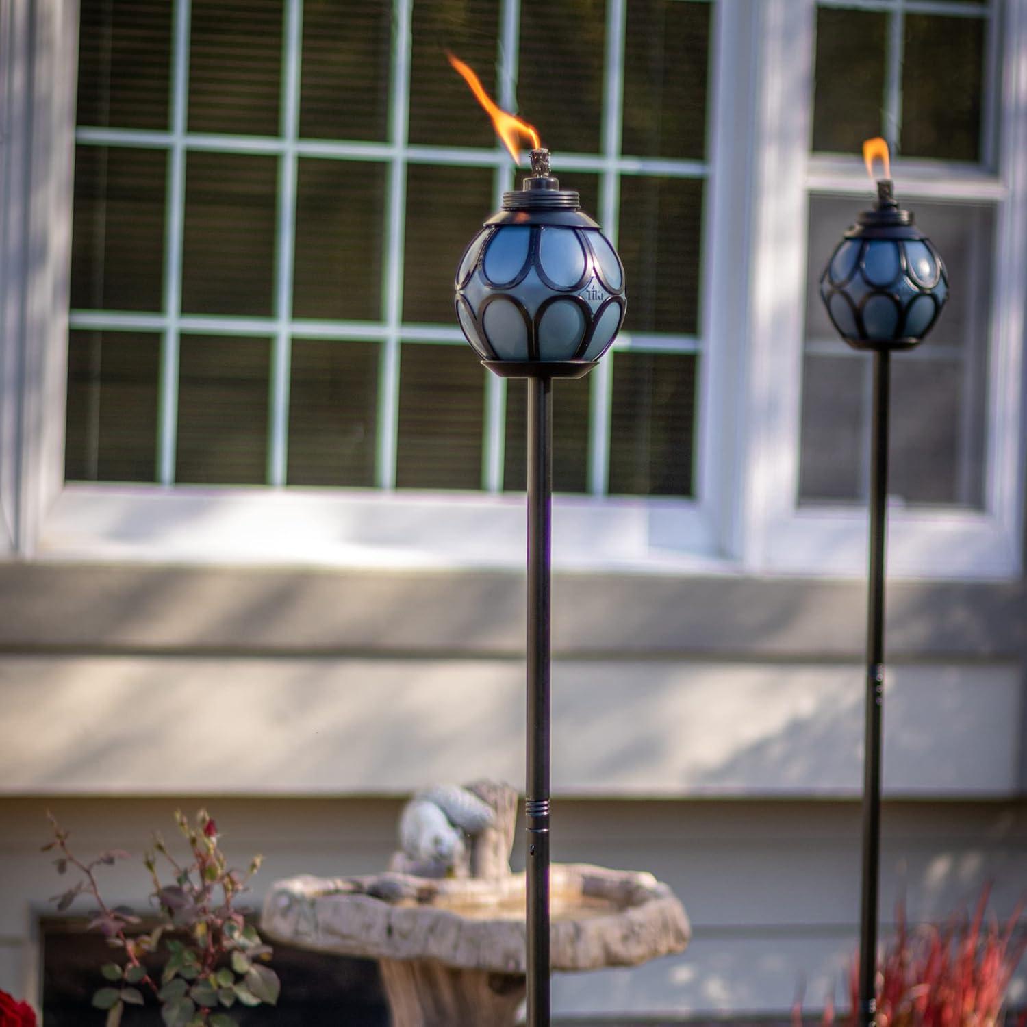 TIKI® Brand Easy Install 64 Inch TIKI Torch Metal Globe (Set of 2)