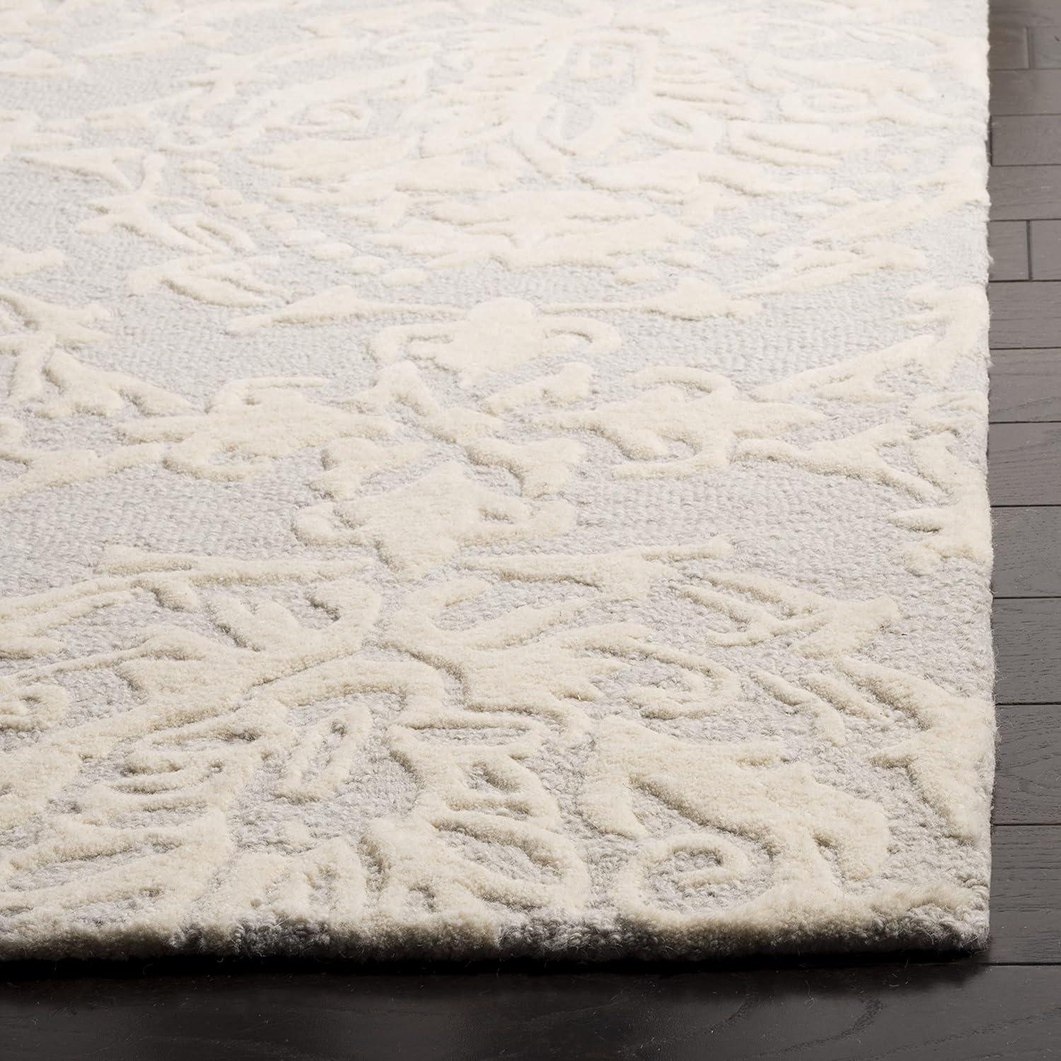 Blossom BLM107 Hand Tufted Indoor Runner Rug - Blue/Ivory - 2'3"x6' - Safavieh